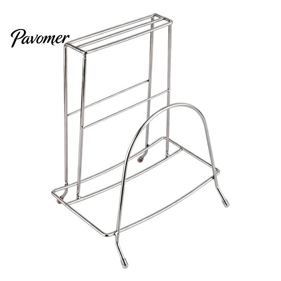 Countertop Cutting Board Organizer Stainless Steel Chopping Storage Rack And Knife Holder for Kitchen Stable Solution Countertop, Vertical Drain Stand