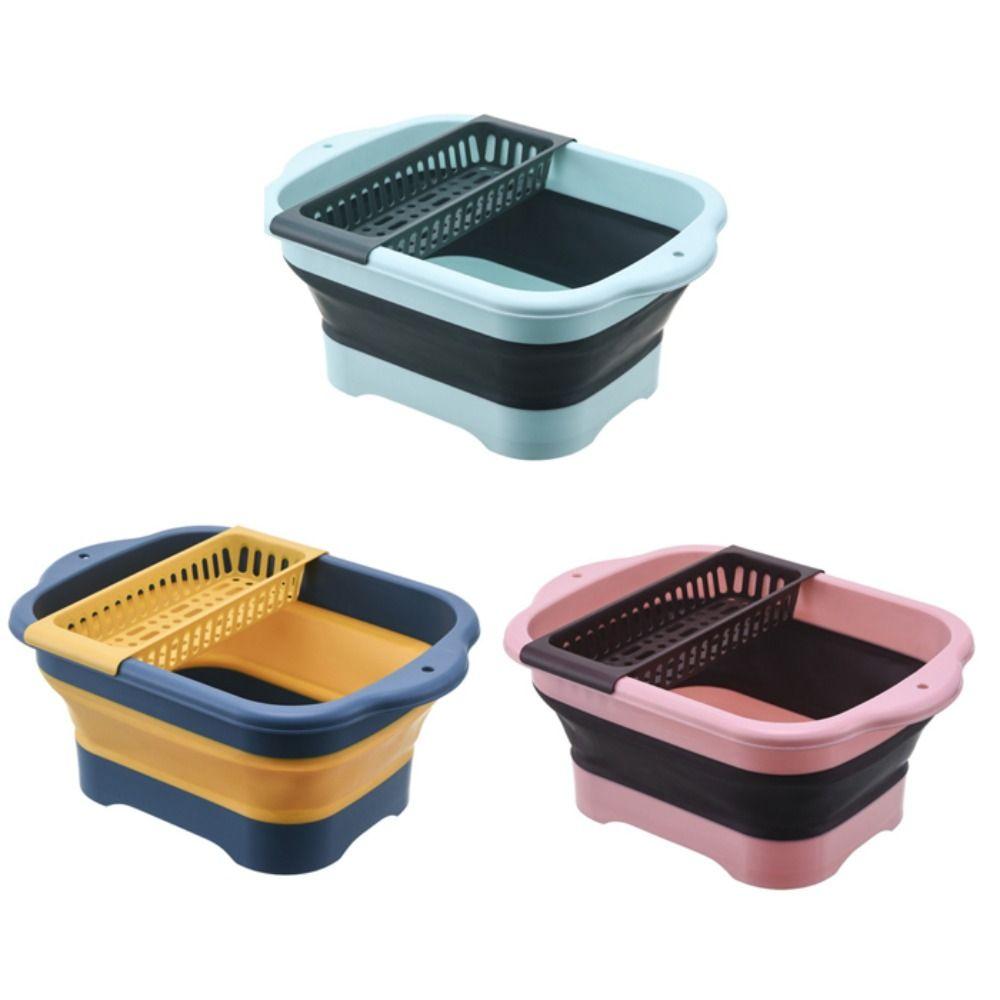 Hanging Foldable Fruit Vegetable Washing Basket Kitchen Storage Basket  Kitchen Gadgets