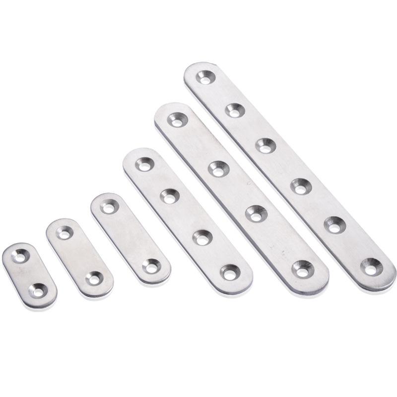 Five silver stainless steel straight bracket, straight bracket corner code for home fixing bracket