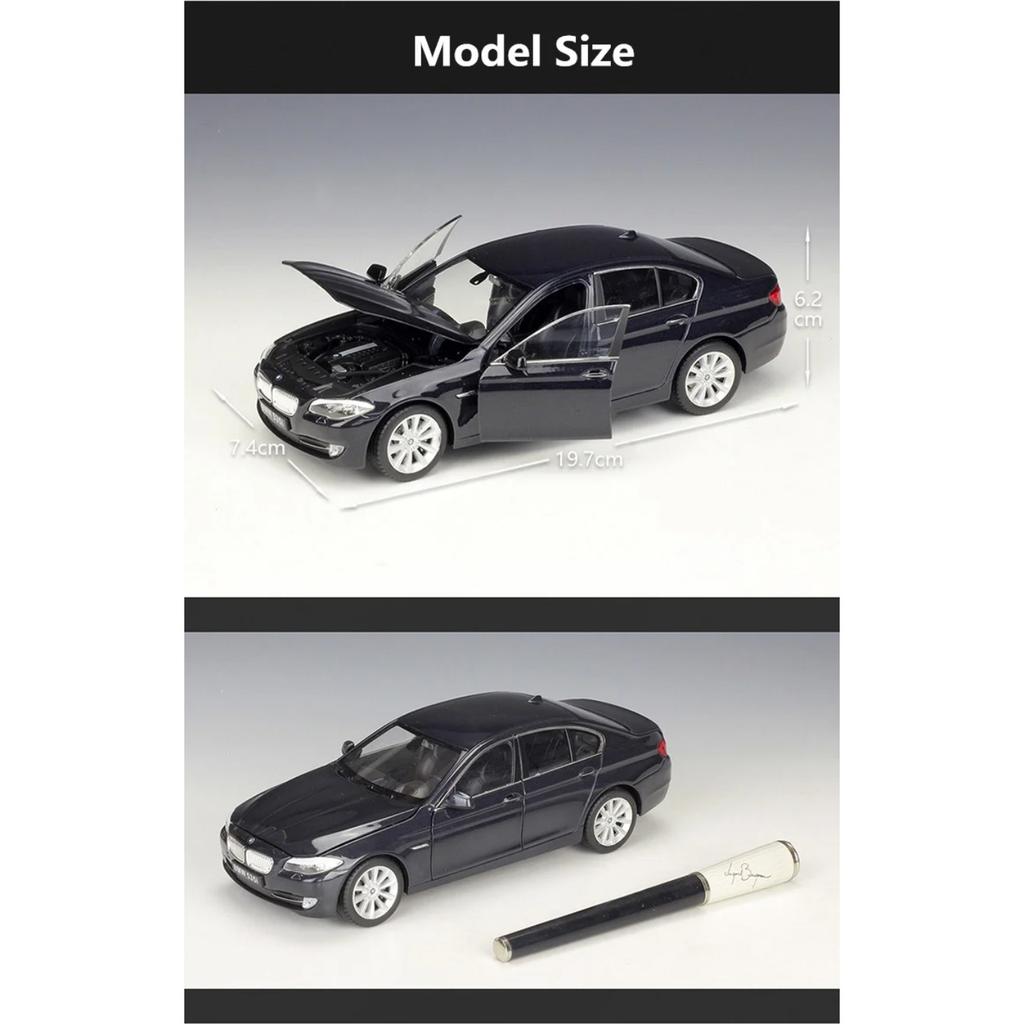 Welly 1/24 BMW 5 Series 535i Alloy Car Model Diecast Metal Toy Vehicles Car Model High Simulation Collection Childrens Toy Gifts