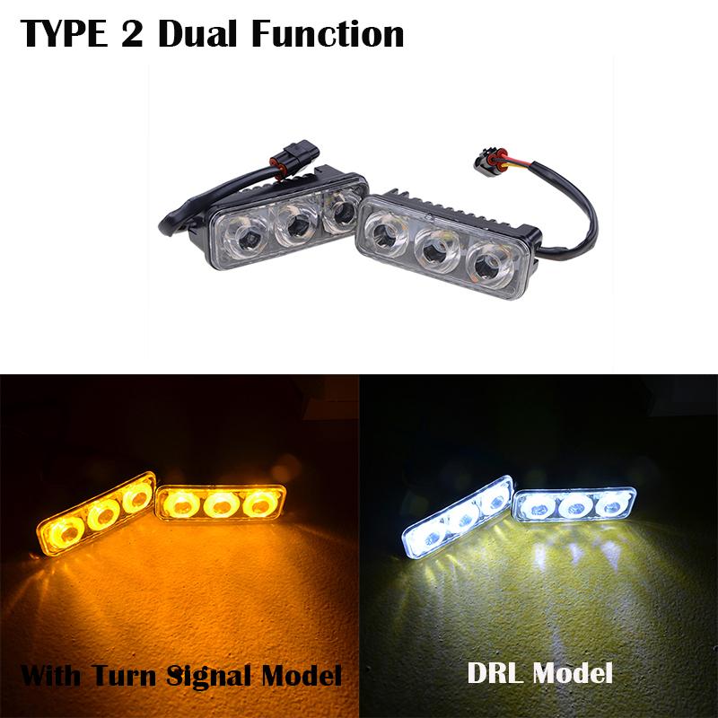 SMD LED DRL Fog Lights Bumper Lamps Daytime Running Lights Waterproof Design Car Lighting Accessories  2Pcs DC 12V 9W