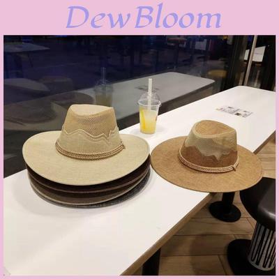 Cowboy Hat With Mesh Breathable Cotton Linen For Sun Sun Protection