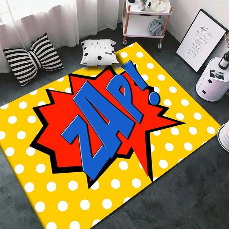 Cartoon Comic Rugs for Bedroom Children Play Mats Carpets Living Room Home Decoration Rugs Carpets for Living Room Home Carpet