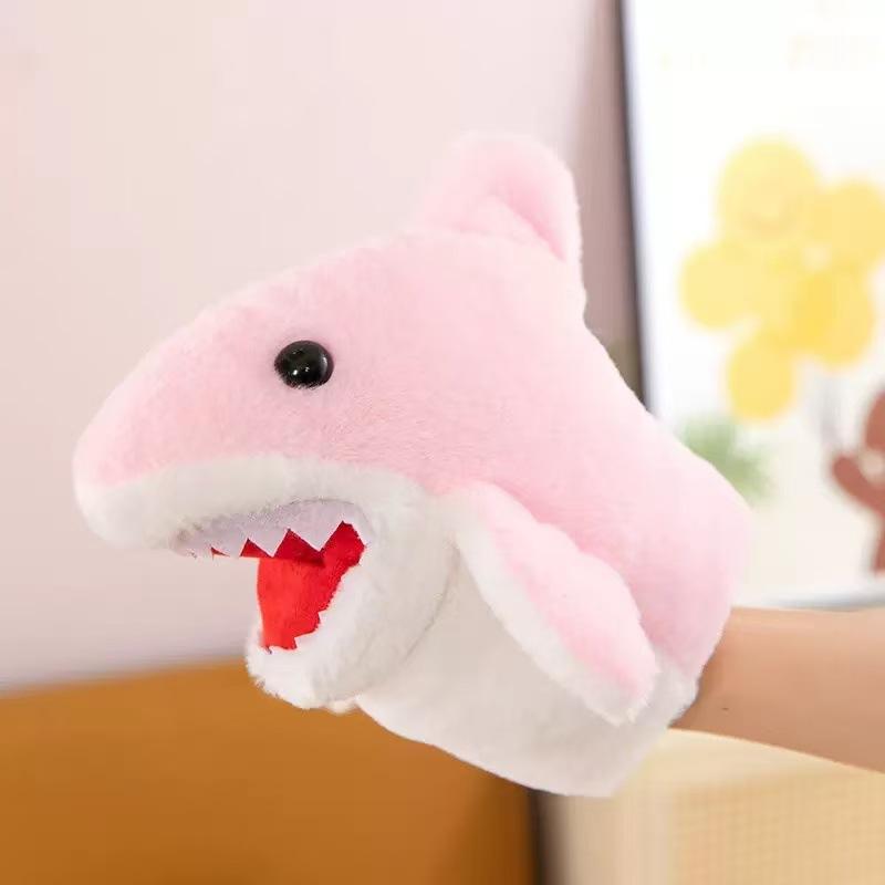 Little Shark Hand Puppet Plush Toy That Can Open Its Mouth, Interactive Prank Doll Gift