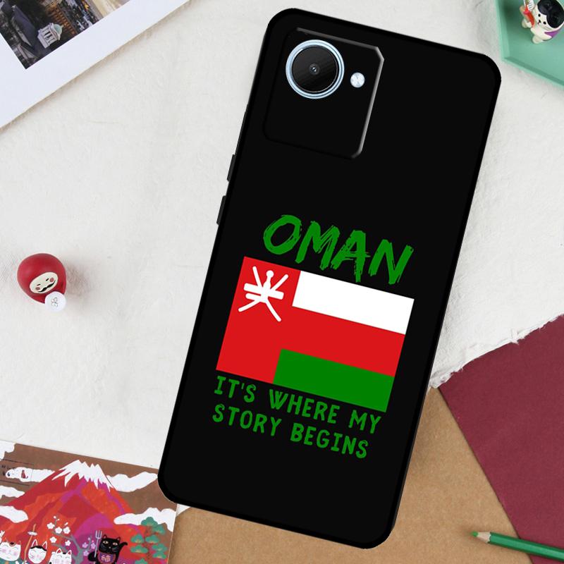 Omanisches Wappen Oman Flagge Reisepass Für Realme GT7 Pro GT 6T 5 6 C67 C75 C61 C55 C53 C51 C21Y C25S 10 11 12 13 14 Pro Plus Hülle