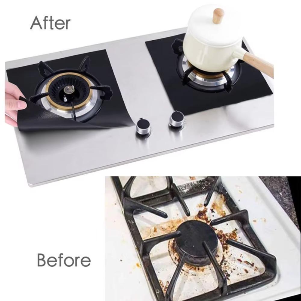 4PCS Heat Resistant Gas Stove Pad Anti-dirty Stovetop Mat Practical Gas Stove Protector  Restaurant