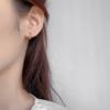 Minimalist Hoop Earrings For Women Niche Light Luxury Studs Simple Elegant Ear Jewelry Fashionable Daily Wear Accessories