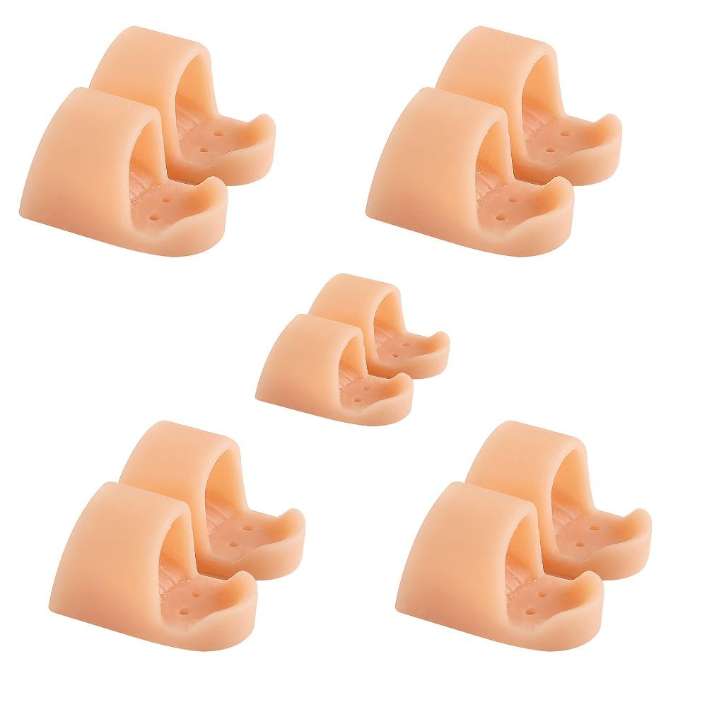 

10 шт. разделителей для пальцев ног - 5 пар корректоров для молоткообразных пальцев, эргономичный дизайн и удобная поддержка стопы, идеально подходят для выравнивания пальцев ног и перекрывающихся пальцев 5 pairs светло-бежевый