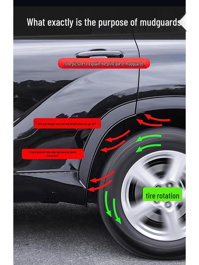 Model Y Refresh Original Mud Flaps - Exterior Modification Accessories