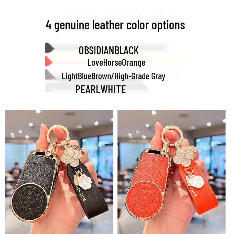 Elegant Key Case for ORA Good Cat 25 Models, GT Lightning, Ballet Cat, Black Cat, White Cat - High-End Shell with Buckle for Ladies' Cars
