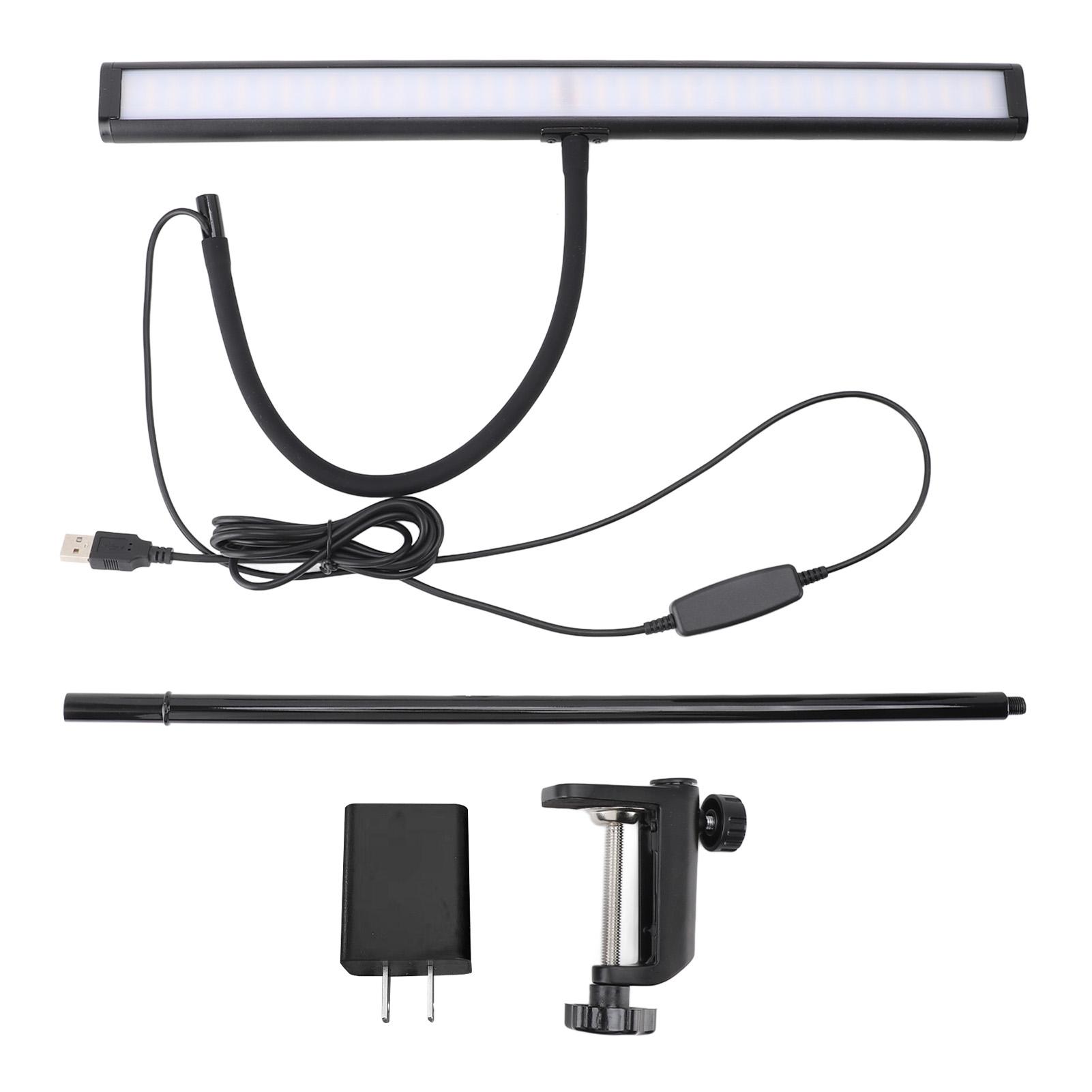 

Настольная лампа с зажимом Eye Caring Dimmable 3 Color Temp Adjustable Gooseneck LED Table Light with USB