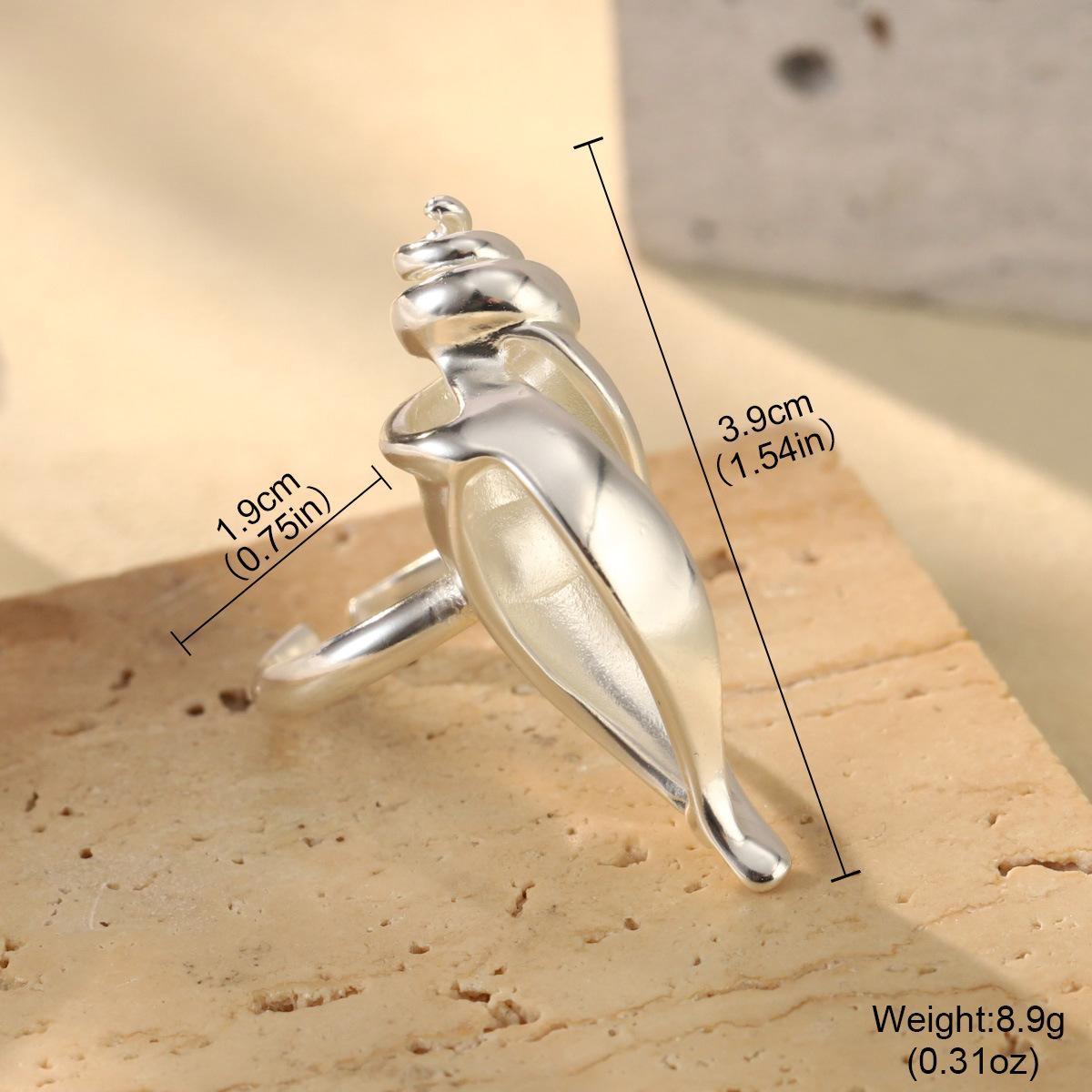 European and American fashion niche design three-dimensional geometric earrings, brushed gold, silver ring, love color retention