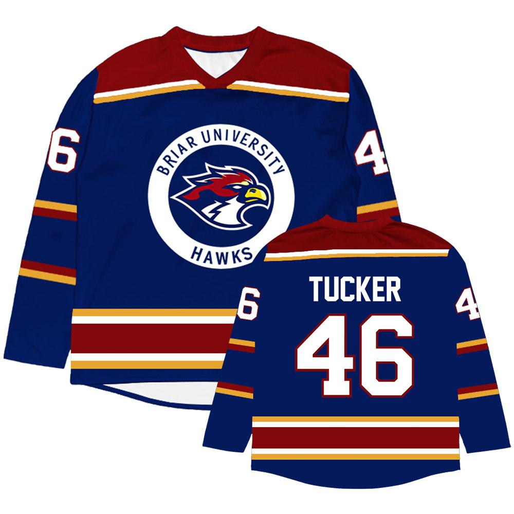 Off Campus Briar University Hockey Jersey Graham 44 22 DI LAURENTIS 66 Tucker46 T-shirt Long Sleeve V-neck Loose Tshirts