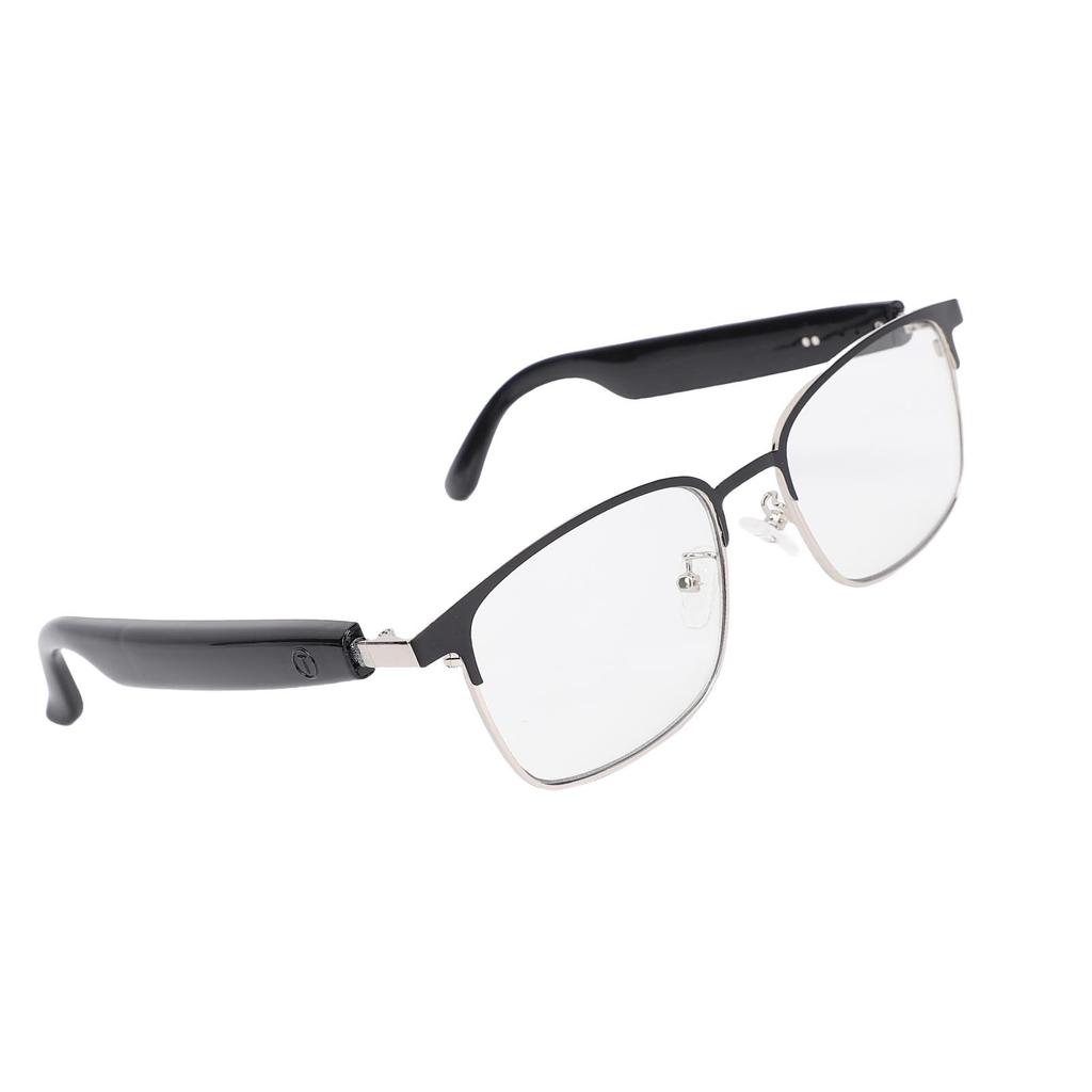 Smarte Bluetooth-Brille Eingebautes Mikrofon und Lautsprecher Sprachsteuerung Smarte Drahtlose Sonnenbrille für Outdoor Silber