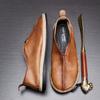 Novinka 2024 Léto Pánské mokasíny z pravé kůže na řízení Nazouvací Vintage Měkká kůže Pánské ležérní mokasíny