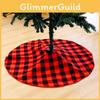 Cozy Red And Black Buffalo Plaid Christmas Tree Skirt 90cm Ideal For Seasonal Decor