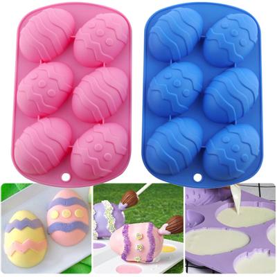 Moule à gâteau en forme d'œuf de pâques, antidérapant en Silicone, Fondant, chocolat, bonbons, Dessert, pour boulangerie
