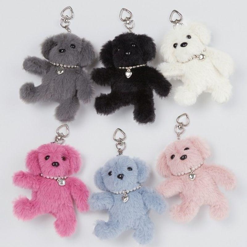 

leathery lovey puppy keychain [6COLOR] GREY