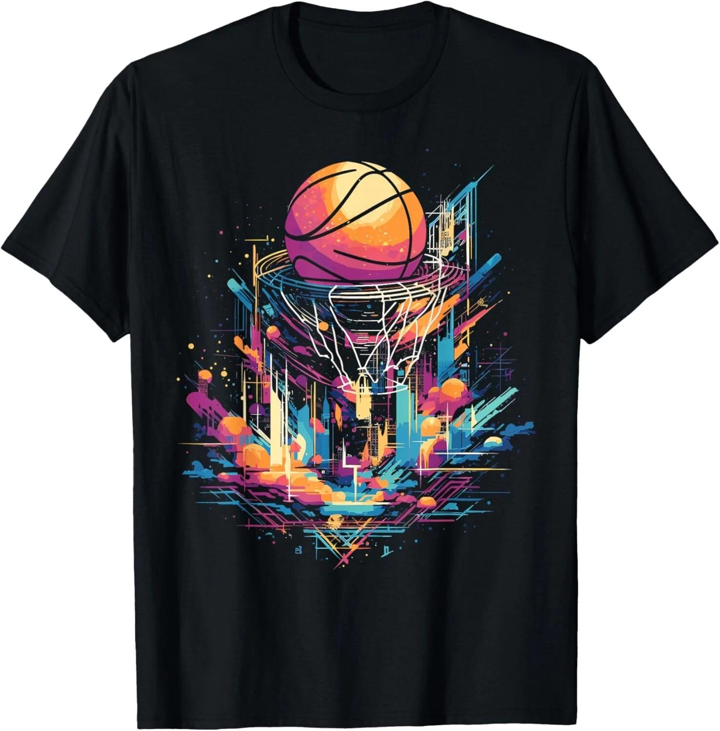 

Basketball Retro Vintage Colorful Tie Dye Color Splash Net Gift Unisex T-Shirt 2XL