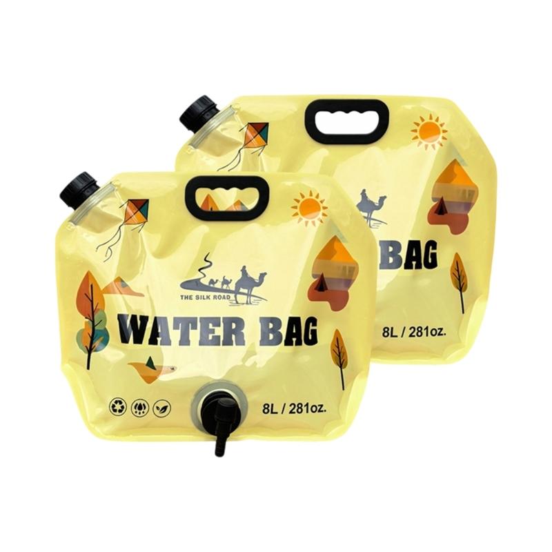 Foldable Water Container Bag Folding Drinking Water Container Storage Bag Water Carriers Portable Water Drinking Jugs