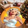 Marilyn Monroe Mønster Rundt Tæppe, Indendørs/Udendørs Måtte, til Picnic, Spillerum, Soveværelse, Kontor, Stue, Hjemmeindretning Tæppe, Fødselsdagsgave