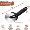 Stainless Steel Pizza Cutter Wheel With Anti-Slip Handle Blade Cover Round Wheel Cutting Dough Slicer Pastry Kitchen Baking Tool