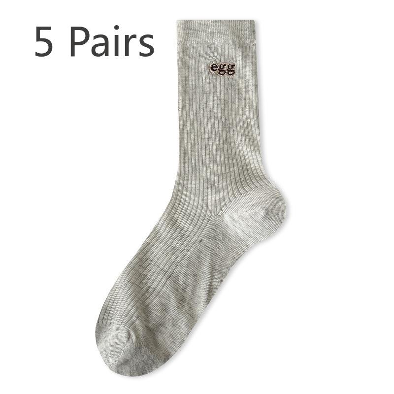 

5 пар женских тонких впитывающих пот дышащих носков без косточек на весну и лето 5 Pairs молочный белый