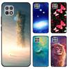 Für OPPO A15 Hülle OPPO A15s Cover Silikon Stylisch Feder Blume Handyhüllen Für OppoA15 15s A 15 S A15s CPH2185 CPH2179 Bumper
