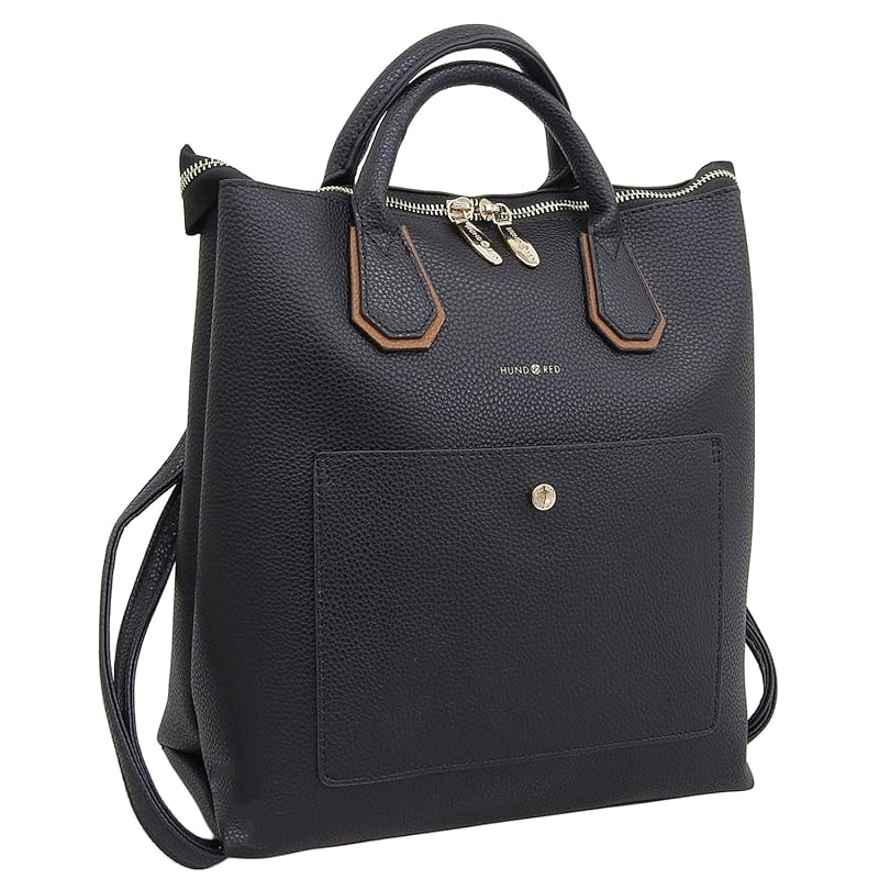 

[Rinle] bag ladies backpack backpack rucksack simple commute travel bag D.KELLY (OK-418 Black/Black)