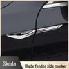 Skoda Octavia, Kamiq, Superb Car Fender Blade 3D Metal Side Sticker