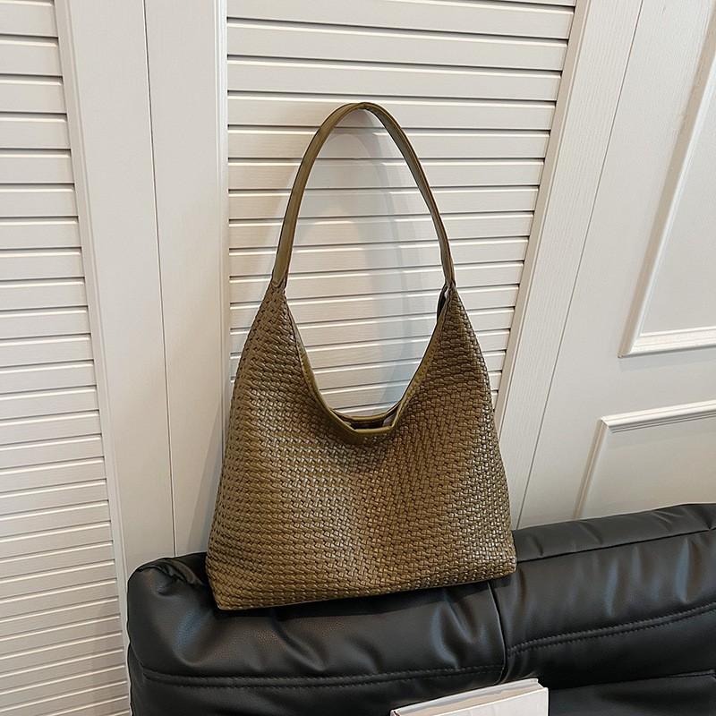 

Large Bag Women s All-matching One-shoulder Underarm Capacity High-quality Commuting Tote зелений