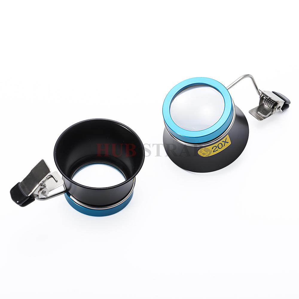 Eyeglass Magnifier Clip-On Eye 5X 10X 20X Loupe Magnifying Lens Portable Eyepiece Process Operation Watchmakers Repair Tool