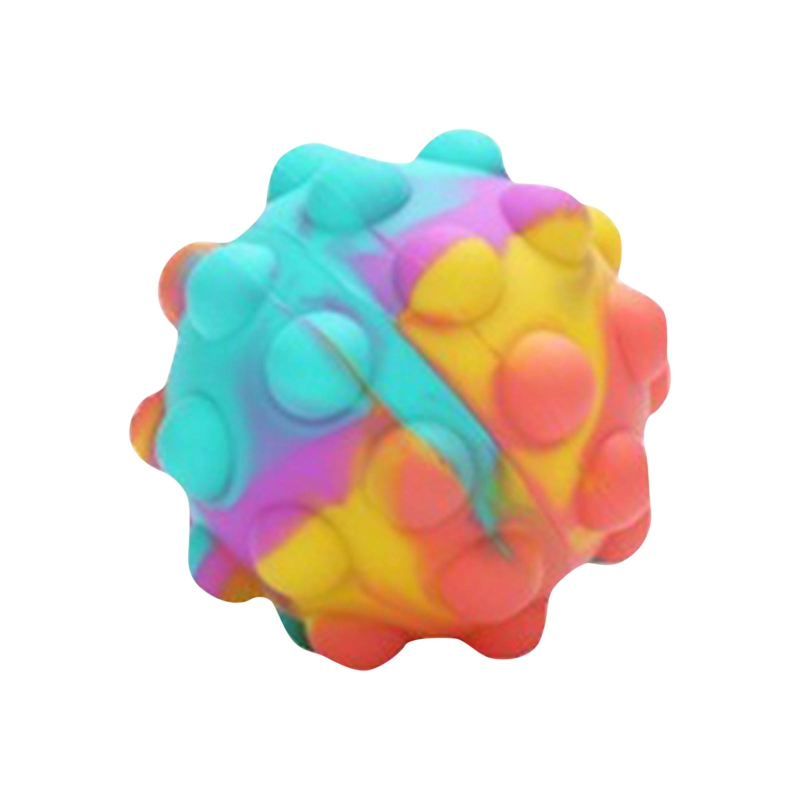 Speelgoed Kinderen Kinders Elegante Regenboog Pop Bal Druk Bubbel Antistress Decompressie Knijpen 3D Elastische Bal Stressverlichting Sensorisch Speelgoed Voor Cadeau