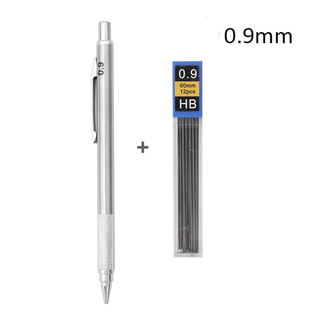 Full Metal Mechanical Pencil 0.3 0.5 0.7 0.9 1.3 2.0mm High Quality HB Automatic Pencils Writing School Pencils Office Supplies