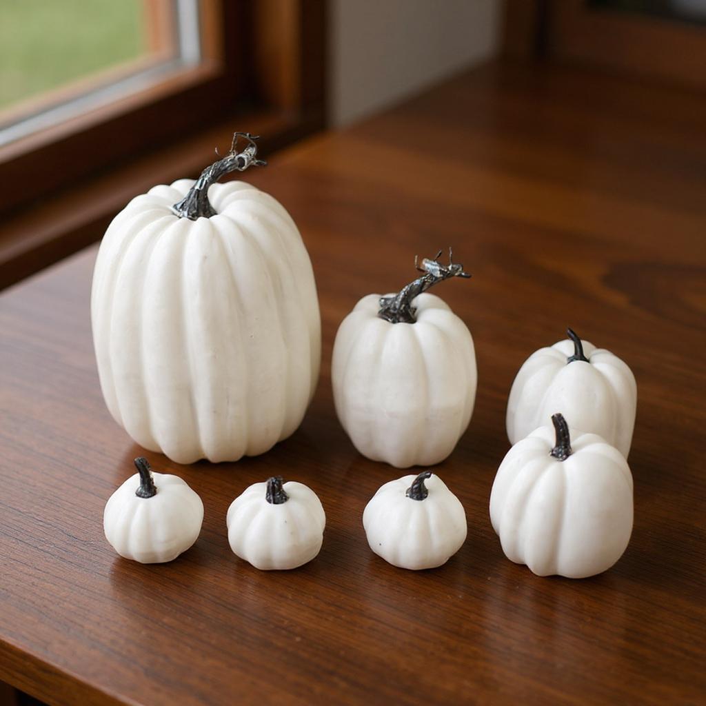 Halloween Simulation Model Big , Orange Black Holiday Decoration Ornament