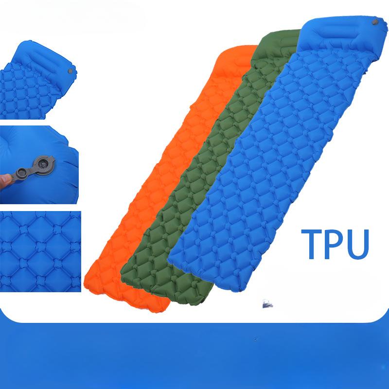 

Надувная подушка из ТПУ, уличный спальный коврик для одного человека, надувной напольный коврик, коврик для пикника, надувной матрас, влагостойкий коврик, навес для палатки