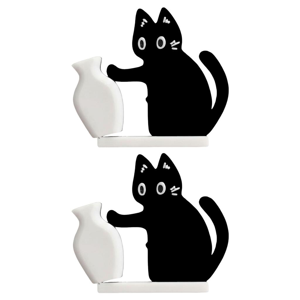 1-10PCS New Cat Pushing Vase Magnets Home Decor Fridge Magnet Cat Whisker Collection Memorial Box Home Office Decor For Gift