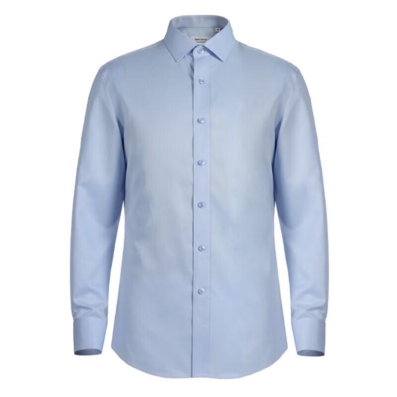 HLA Men s Long Sleeve Square Collar Shirt CDJH-3139 L -175