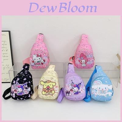 Sanrio Kuromi Cartoon Kids Chest Bag With Breathable Nylon For Daily Use