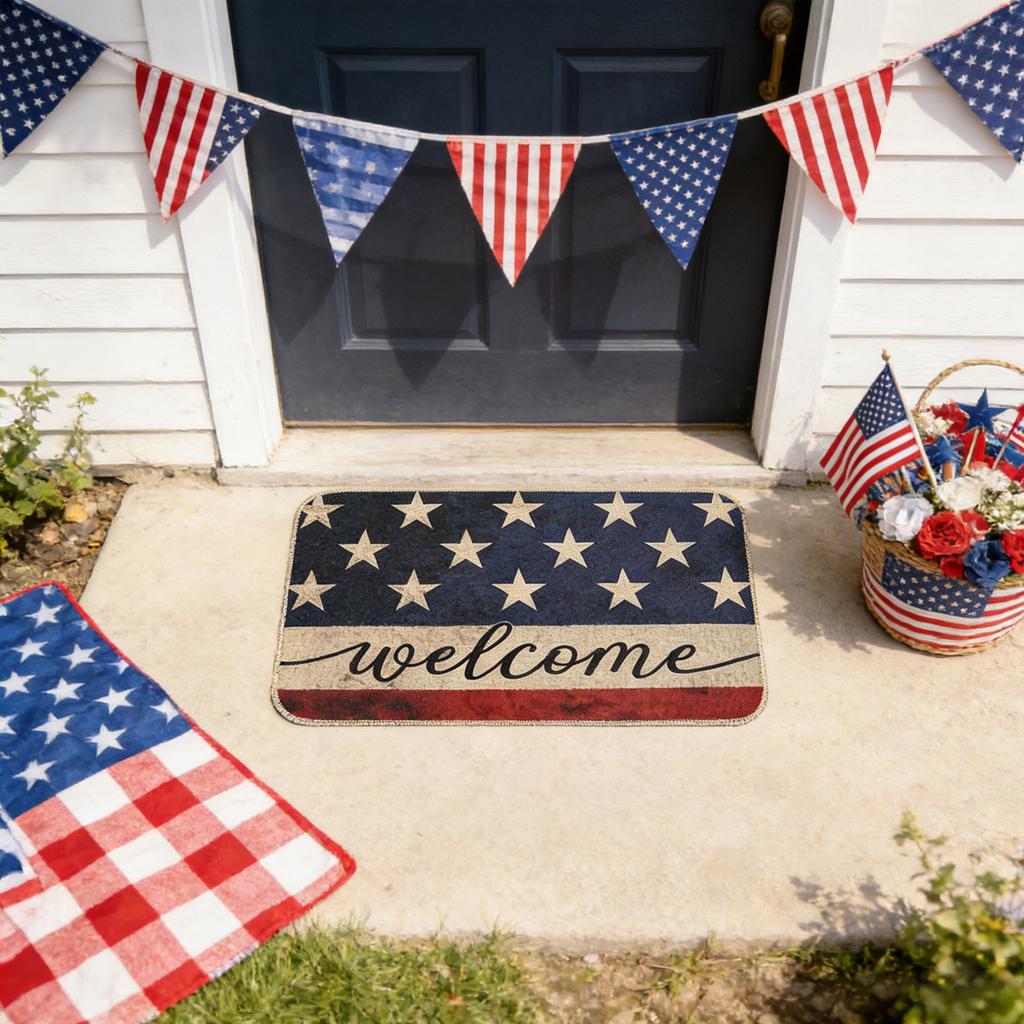 250th Anniversary Of Independence Day Rug, Patriotic USA Flag Area Carpet,Decor Rug For Living Room Bedroom Entryway