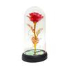 Goldfolienrose mit Acrylhaube: Konserviertes Blumen Geschenk für den Muttertag oder Valentinstag.