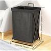 1PC Retro Style Foldable Storage Toy Basket Laundry Hamper, Large Capacity Lightweight High Aesthetic with Durble Carbon Steel