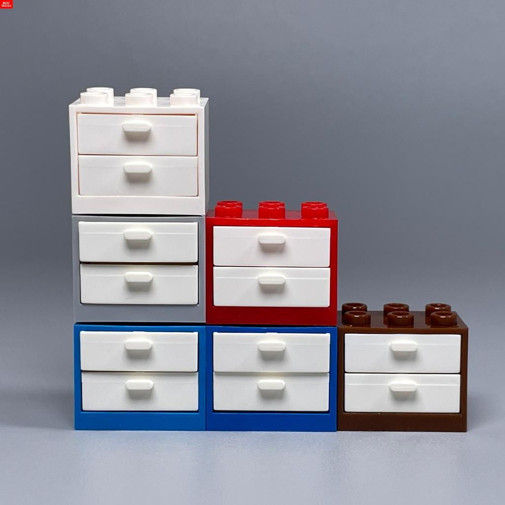 MOC Blocks Box Cupboard Container 2x3x2 Cabinets Assembles Particles 4532 4533 City House Construction Bricks Parts