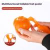 "Ingenious Cutter/Peeler for Citrus Fruits, One Piece, Folding Handle Design"