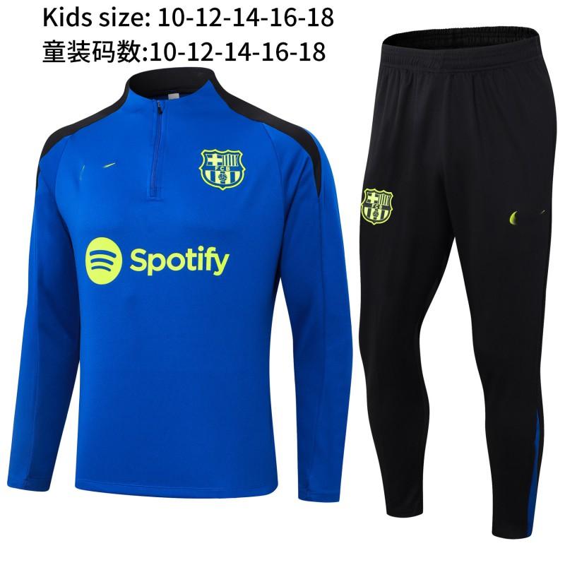 2024-'' Soccer Jersey Half-Zip Long Sleeve Training Top Men Women Kids Club Style