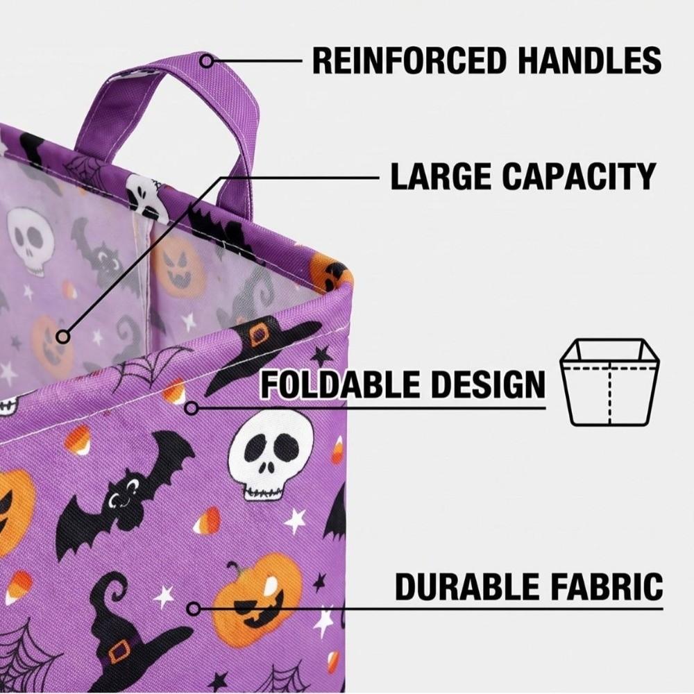 Clothing Box Halloween Snack Baskets Large-capacity Bat Storage Bin New Boo Basket for Room Decor