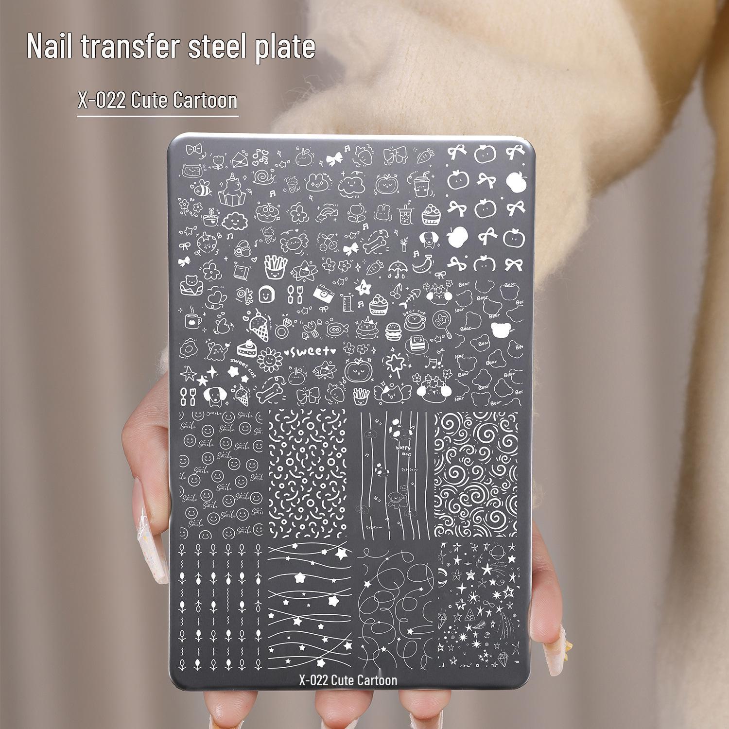 X-022 Милая мультяшная пластина для стемпинга с царапкой