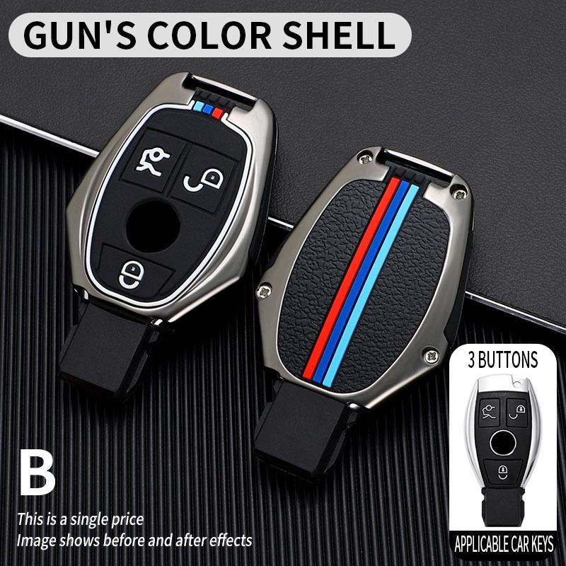 Mercedes Key Cover for C-Class, E-Class, and GLC-Class: Fits C260L, C200L, E300L - Decorative Car Key Shell.
