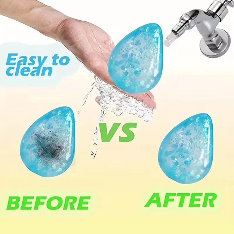 2pcs Taba Colorful Crystal Simulation Water Drop Squishy Toy, Soft Water Drop Squishy Fun |Squeeze Toy, Slow-Rebound Material