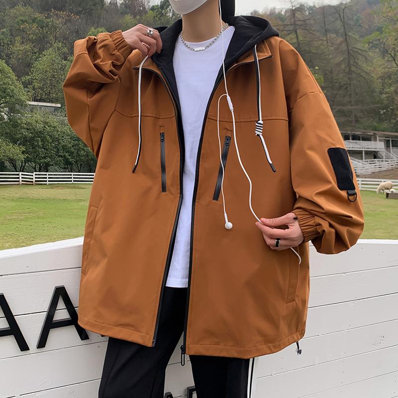 

Новая мужская весенняя куртка в стиле ретро в стиле Гонконга, поддельная двухкомпонентная студенческая модная брендовая куртка для пары 3XL